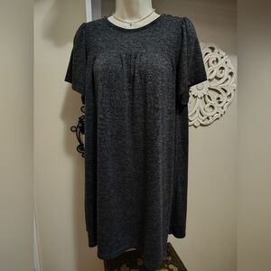 LOFT Charcoal Babydoll Blouse
